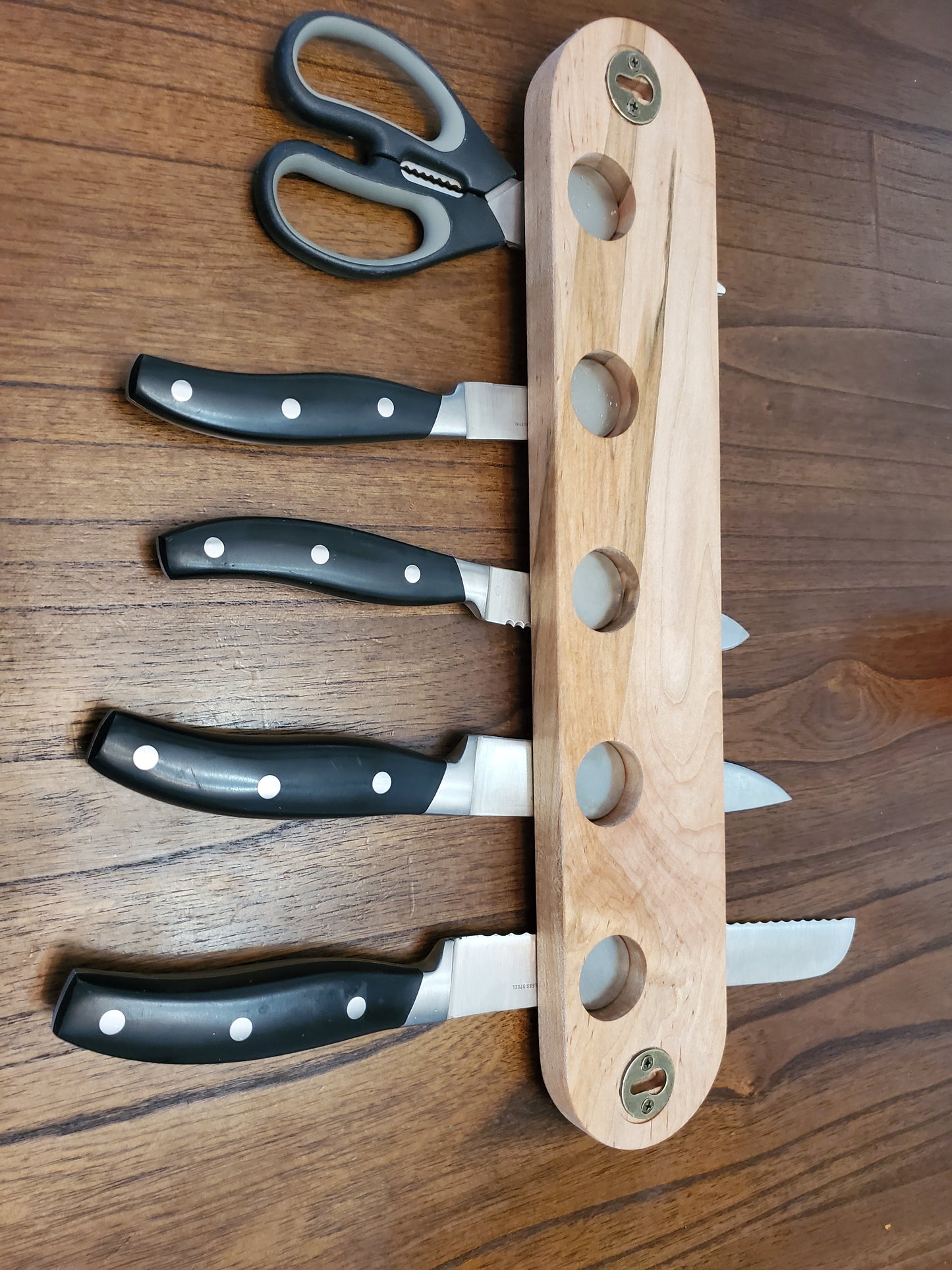 Magnetic Wood Knife Holder