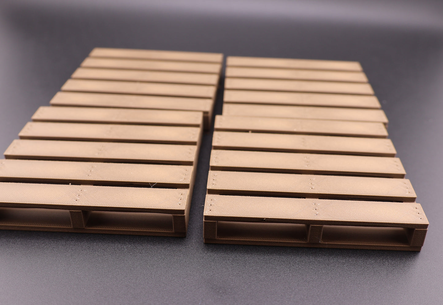 3D Printed Pallet-Style Coasters – Walnut & Maple Look