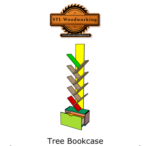 Tree Bookshelf Plan – As Featured on Our YouTube Channel